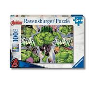 Ravensburger - Puzzles XXL Marvel Hulk | Puzzle 6 Años O Más | Regalo Niño 6 Años O Más De 100 Piezas | Rompecabezas Niños De 36 X 49 Cm | Ravensburger Puzzle