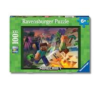 Ravensburger - Puzzles XXL Minecraft | Puzzle 6 Años O Más | Regalo Niño 6 Años O Más De 100 Piezas | Rompecabezas Niños De 36 X 49 Cm | Ravensburger Puzzle