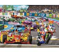 Ravensburger Racetrack Rally - Rompecabezas de 60 piezas para niños: cada pieza es única, las piezas encajan perfectamente