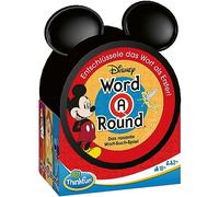 ThinkFun WordARound-Disney Sé el Primero en descifrar la Palabra Un Juego de búsqueda para 2-4 Jugadores a Partir de 10 años, Color Negro (Ravensburger 76549)