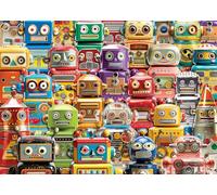 Ravensburger Retro Robots - Rompecabezas de 500 Piezas de Gran Formato | Diversión educativa con Robots de Juguete Vintage | Obra de Arte de Michael David Ward | Ideal para entusiastas y