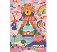 Puzzle 1000 pieces Hippie style / Cha cha Pop, des 14 ans, Puzzle de qualité supérieure, Collection Artiste, 12001443, Nathan