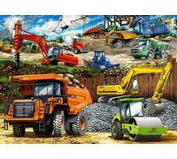 Ravensburger Rompecabezas de 100 vehículos de construcción con Piezas extragrand