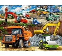 Ravensburger Rompecabezas de 100 vehículos de construcción con Piezas extragrandes para niños a Partir de 6 años, Multicolor, 49 x 36 x 0,2 cm (12973)