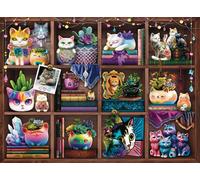 Ravensburger Rompecabezas de 500 Piezas para Adultos, Gatos y suculentas, 12000874, Herramientas Hechas a Mano, Fabricado en Alemania, Cada Pieza Encaja Perfectamente