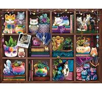 Ravensburger Cats and Succulents 500 Piece Jigsaw Puzzle for Adults - 12000874 -