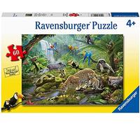 Ravensburger Rompecabezas de 60 Piezas de Animales de la Selva Tropical, diversión Atractiva y educativa, Piezas únicas Que se Ajustan Perfectamente, Duradero para Uso repetido, Regalo Ideal para