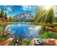 Ravensburger Rompecabezas Life at The Lake - Rompecabezas de 1000 Piezas para ni