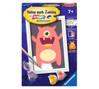 Ravensburger- Rotes Monster Pintura por números Monstruo Rojo-Niños a Partir de 7 años, Color Amarillo (23630)