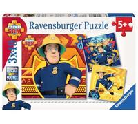 Ravensburger Sam el Bombero - Puzzle, Pack de 3 x 49 Piezas (93861) | Puzzle de alta calidad, cartón grueso y resistente, juego de 3 puzles con 3 puzles, 3 carteles incluidos