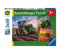 Ravensburger Seasons of John Deere 3 x 49 Piece Jigsaw Puzzle Set for Kids - 05173 - Cada pieza es piezas nicas que encajan perfectamente