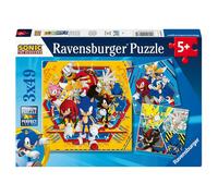 Ravensburger Sonic The Hedgehog 3x 49 Rompecabezas de Piezas Juego Para Niños 5+