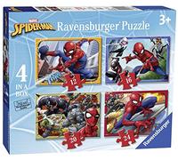 Ravensburger - Spiderman, Puzzle niños 3 años, 4 Puzzles progresivos de 12 a 24 Piezas.
