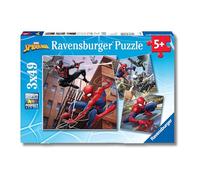 Ravensburger - Spiderman, Puzzle niños 5 años, con 3 Puzzles de 49 Piezas.