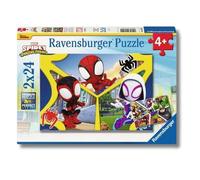 Ravensburger - Spidey, Puzzle niños 4 años, Incluye 2 Puzzles de 24 Piezas