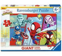 Ravensburger - Spidey, Puzzle niños 4 años, Puzzle Educativo Giant Floor 60 Piezas