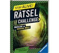 Ravensburger Stay alive! Rätsel-Challenge - Überlebe im magischen Wald - Rätselbuch für Gaming-Fans ab 8 Jahren