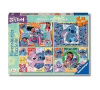 Ravensburger – Rompecabezas Disney Stitch, Pack de 4, 100 piezas c/u, 36×26 cm, 5+ años