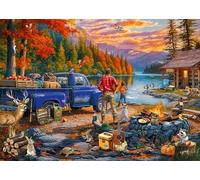 Ravensburger Sunset Lake - Rompecabezas de 300 piezas de gran formato para adultos