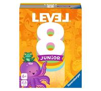 Ravensburger-Super Mario 20860 - Nivel 8, Variante Junior del Juego de Cartas para 2-5 Jugadores a Partir de 6 años, Color Azul