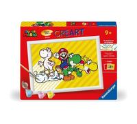 Ravensburger Super Mario Creart Kids 18x24 Cm Kit Pintura Por Números (7+) Con Marco, Pincel Y Acrílicos Al Agua