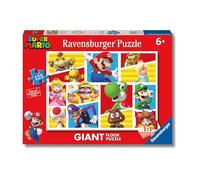 Ravensburger - Super Mario, Puzzle niños 6 años, Puzzle educativo Giant Floor 125 piezas