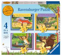 Ravensburger The Gruffalo - Rompecabezas de 4 en una caja para niños a partir de 3 años, 12, 16, 20 y 24 piezas