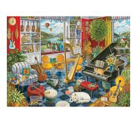 Ravensburger The Music Room - Rompecabezas de 500 piezas para adultos | Tecnologa nica de SoftClick | Imgenes vibrantes del artista Ingrid Sly