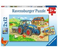 Ravensburger- Tiere Sitio de construcción y Granja, Color Verde (07616) talla ún