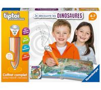 Ravensburger - tiptoi®- Estuche Completo Lector Interactivo + Libro Je découvre Les Dinosaures - Juego Educativo electrónico, sin Pantalla - A Partir de 4 años - Versión Francesa - 00 143
