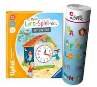 Ravensburger Tiptoi libro - Mi juego educativo de aventura | Reloj y tiempo + póster de letras ABC para niños | 4-6 años