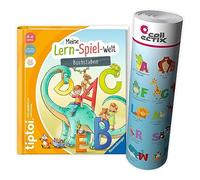 Ravensburger tiptoi Libro Primera Letras - Mi Aventura Juego de Aprendizaje + ABC Alfabeto Cartel de Aprendizaje con Animales