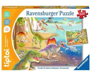 Ravensburger tiptoi Puzzle 00198 para pequeños exploradores: Dinosaurios, Rompecabezas para niños a Partir de 3 años, Juguete de Dinosaurio para 1 Jugador, Rompecabezas de Dinosaurio