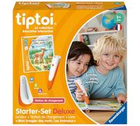 Ravensburger - tiptoi - Starter Set Deluxe - Lector + estación de Carga + Libro Mi imagier Des Palabras 'Les Animales' - Juego Educativo electrónico sin Pantalla - A Partir de 3 años 00204