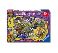 Ravensburger - Tortugas Ninja, Puzzle niños 5 años, con 3 Puzzles de 49 Piezas.