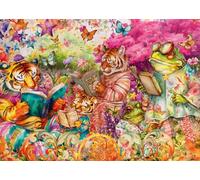 Ravensburger USA Jigsaw Nationals - Book Club - Rompecabezas de 1000 piezas - Escena acogedora con temática de lectura - Diversión relajante y creativa para los amantes de los libros - A partir de 14