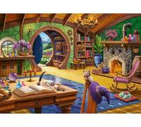 Ravensburger USA Jigsaw Nationals - Charmed Cottage - Rompecabezas de 1000 Piezas - Encantadora Escena de fantasía de Nathanael Mortensen - Desafío Relajante y satisfactorio - A Partir de 14 años