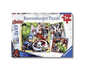 Ravensburger - Vengadores, Puzzle niños 5 años, con 3 Puzzles de 49 Piezas.