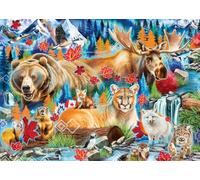 Ravensburger Wild Canada - Rompecabezas de 1000 Piezas | Majestuosos paisajes canadienses de la Artista Sheena Pike | Materiales ecológicos