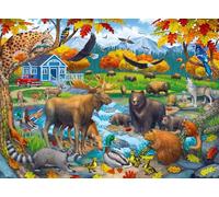 Ravensburger Wildlife Gathering - Rompecabezas XXL de 150 piezas para niños mayores de 7 años