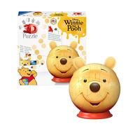 Ravensburger - Puzzle 3D Winnie The Pooh con Orejas 77 Piezas, +6 años | Puzzle 3D de 77 piezas para niños +6 años, Winnie the Pooh con orejas, colección Disney, perfecto como idea de regalo.