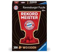 Ravensburger Wooden 12001342 - Puzle de Madera (300 Piezas, con Piezas Individuales estables y 25 pequeñas Figuras de Madera), diseño del Bayern de Múnich