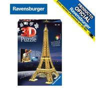 RAVENSBURGUER PUZLE 3D - EIFFEL DE NOCHE 216 PIEZAS, 12579, TIENDA CON LICENCIA OFICIAL
