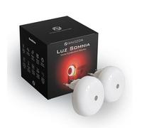 RAVEZON Luz Roja Nocturna Melatonina 2 Piezas LED - Bombilla Roja para Dormir con Sensor Crepuscular - Luz Nocturna Infantil - Red Light Therapy para Leer Libros en la Cama