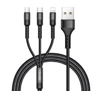 RAVIAD 3 en 1 Multi Cable de Carga, Nylon Multi USB Cargador Cable Múltiples Micro USB Tipo C para Android Galaxy S9/ S8/ S7/ A5, Huawei P20, Honor, Kindle, LG