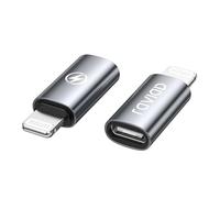 RAVIAD Adaptador USB C a Lightning (2Pack), Adaptador USB C Hembra a iOS Macho de 36W PD de Carga Rápida para iPhone 14 13 12 11 Pro MAX, Pad Pro/Air 5/Mini 6, Pod Nano/Touch