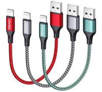 RAVIAD Cable Cargador iPhone 0.5M 3Pack [MFi Certificado] Cable iPhone Carga Rápida Nylon Trenzado Cable Lightning Compatible con iPhone 14 13 12 11 Pro Max Mini 11 XR XS Max X 8 7 6 6s Plus 5s 5 Se