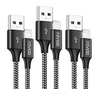 RAVIAD Cable Cargador iPhone 1M 3Pack [MFi-Certificado] Cable iPhone Carga Rápida Nylon Trenzado USB Cable Lightning para iPhone 14 13 12 11 XS MAX XR X 8 Plus 7 Plus 6S 6 Plus 5 5S 5C SE, iPad