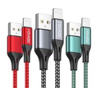 RAVIAD Cable Cargador iPhone 3M 3Pack [MFi Certificado] Cable iPhone Carga Rápida Nylon Trenzado Cable Lightning Compatible con iPhone 14 13 12 11 Pro Max Mini 11 XR XS Max X 8 7 6 6s Plus 5s 5 Se