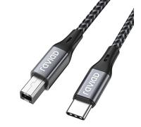 RAVIAD Cable Impresora USB C [1M], Cable USB C a USB Tipo B 2.0 Impresora de Nailon Cable USB C para Samsung, MacBook Pro/Air, Pad Pro, HP, Canon, Brother, Lexmark, Dell, ASUS, DAC